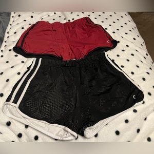 2 PAIRS ZYIA TRAINING DAY MESH SHORTS (L)